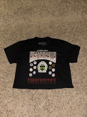 Levi's Black Graphic Tee with White and Maroon Print